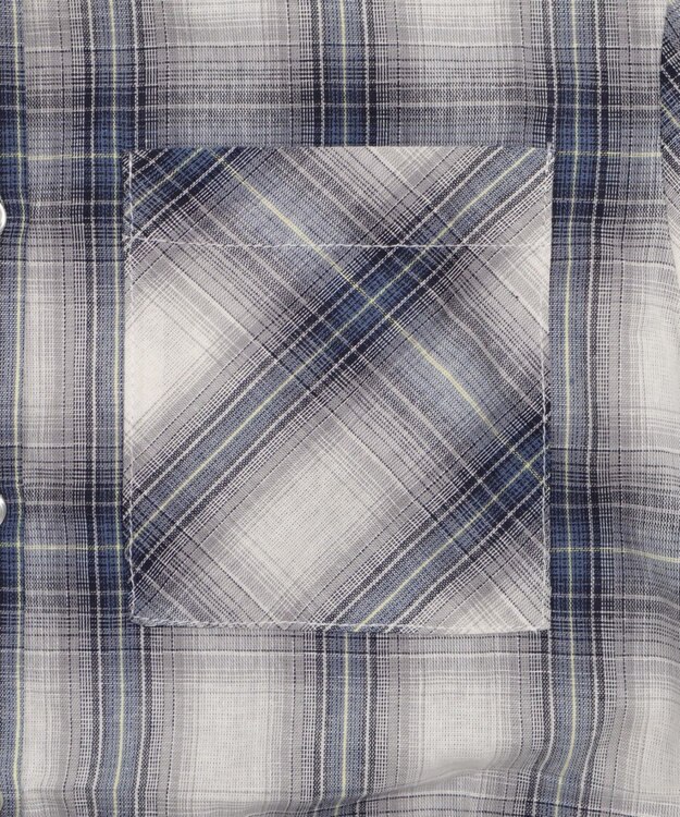 WEGO フードチェックコンパクトシャツ ブルーチェック1