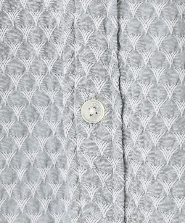 JOSEPH HOMME トライジャガードストレッチ   ウイングカラー半袖シャツ ピーコックグリーン系