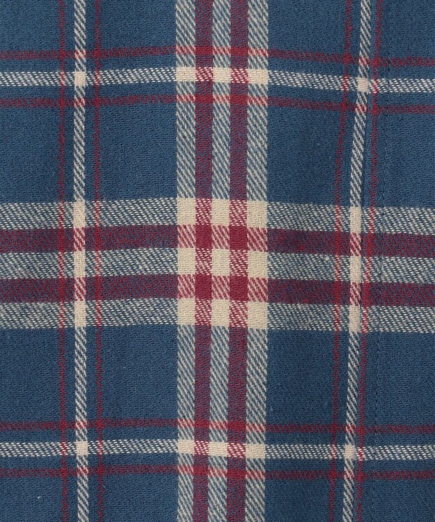 J.PRESS YORK STREET 【WOMEN】フランネル チェックシャツワンピース ブルー系3