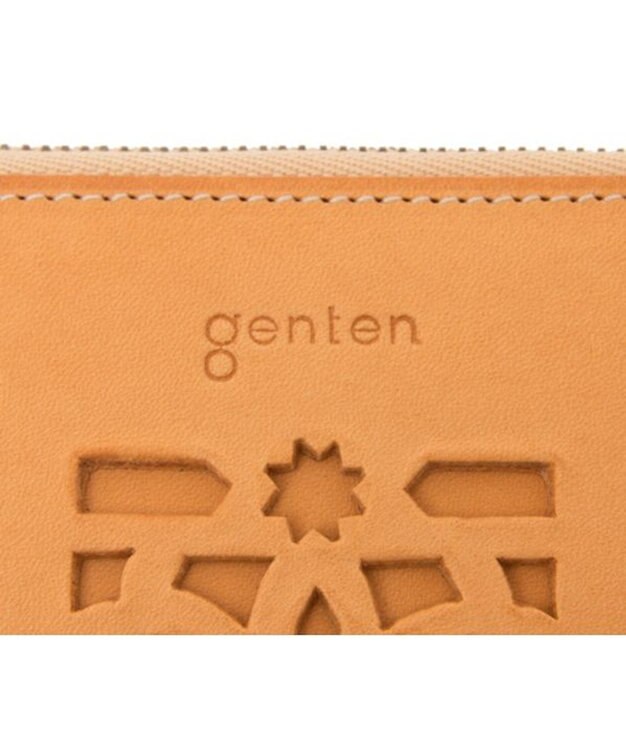 genten カットワーク マルチケース ヌメベージュ