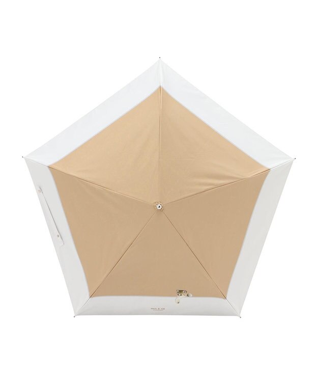 MOONBAT 【軽量】PAUL & JOE 晴雨兼用日傘 折りたたみ傘 スウィンギングヌネット 一級遮光 遮熱 UV ベージュ