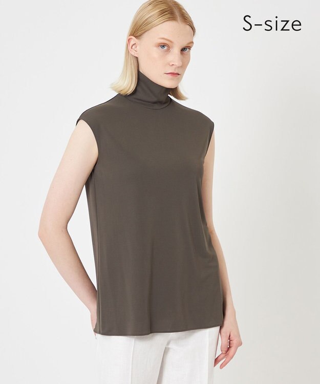 BEIGE， 【S-size】MELLE / ハイネックトップス Khaki