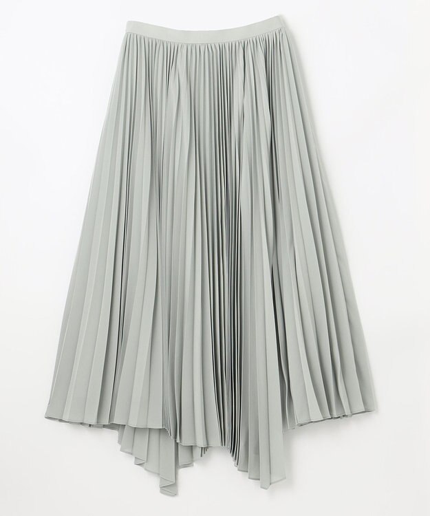 NAVE 【Nave　洗える】プリーツサテン スカート ライトグリーン系