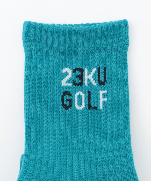 23区GOLF 【MEN】18CM丈 ソックス ピーコックグリーン系