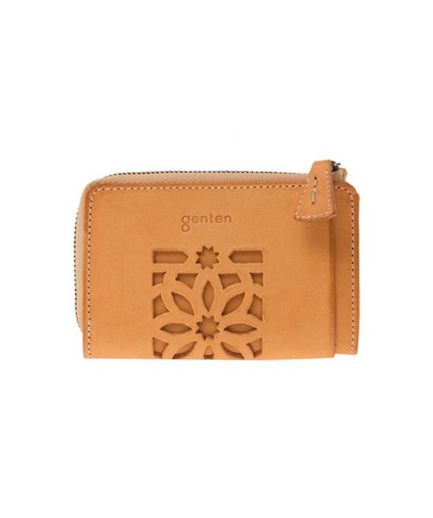 genten カットワーク マルチケース ヌメベージュ