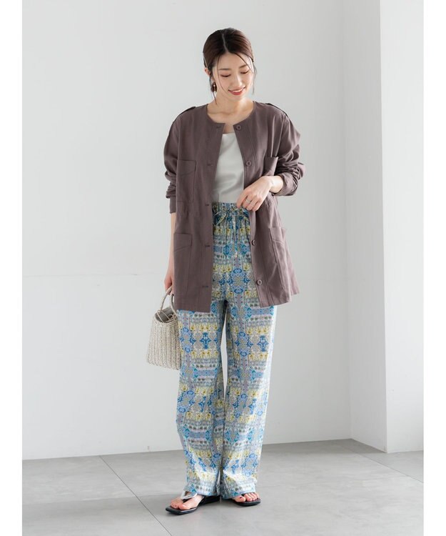 Te chichi 【LIBERTY FABRICS】イージーパンツ ブルー