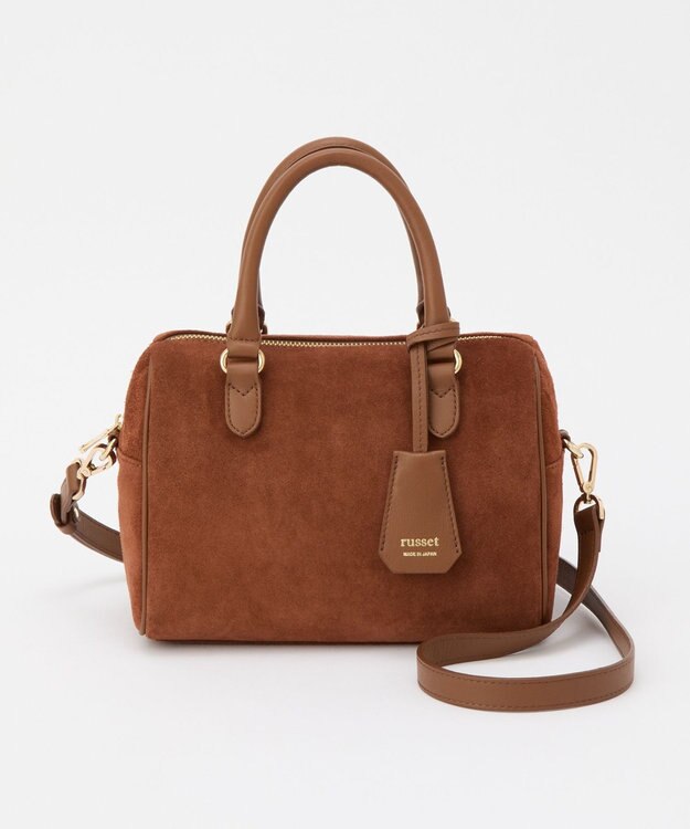 russet  スエード2WAYミニボストンバッグ(CE-1570-WEB) Brown