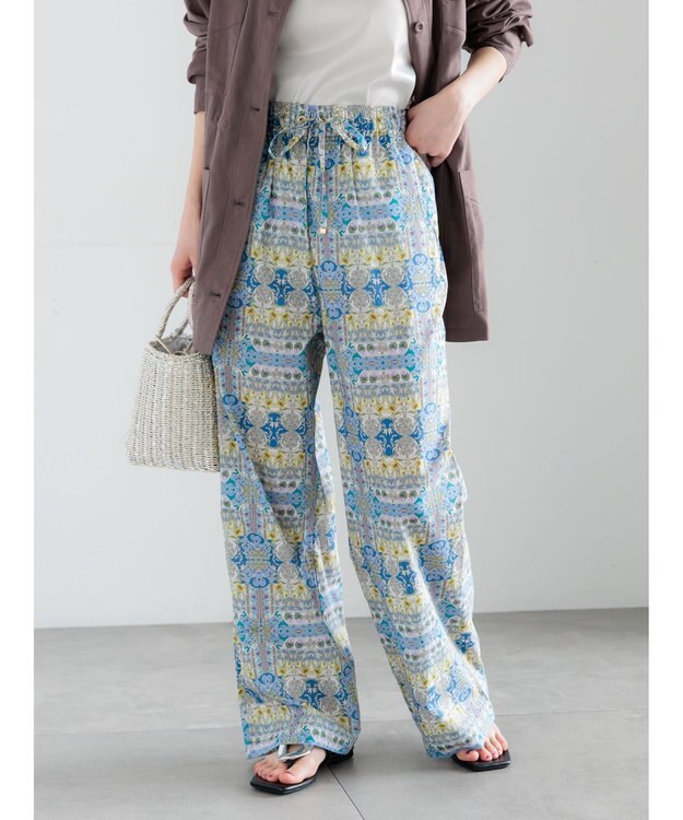 Te chichi 【LIBERTY FABRICS】イージーパンツ ブルー