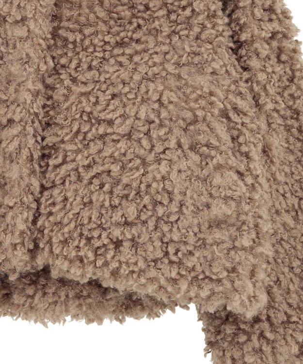 earth music&ecology プードルファーショートブルゾン Brown