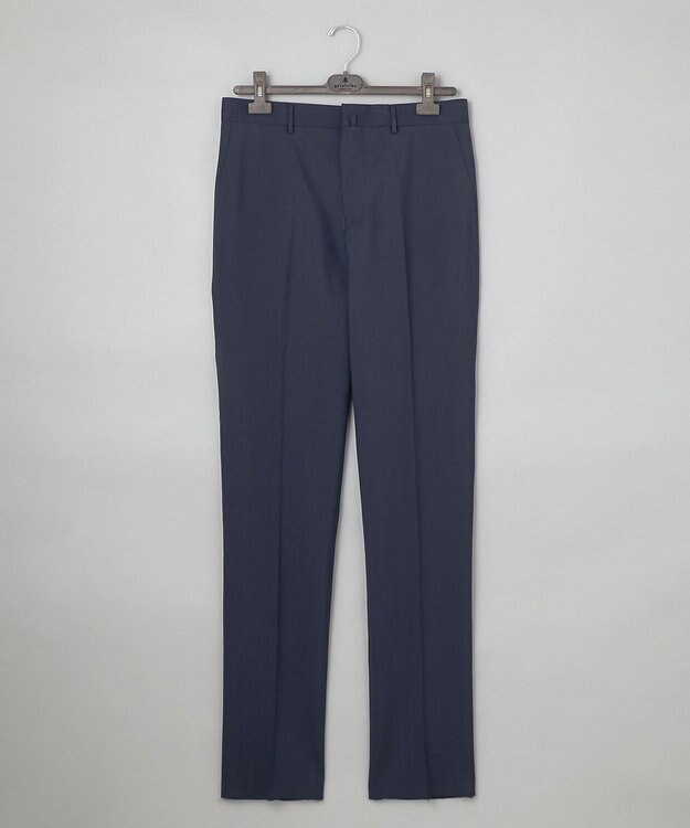 GOTAIRIKU ロングセラー【洗える/折り目加工/シワになりにくい/ウエストアジャスター】ウォッシャブル サマーウール100％パンツ_定番色(ノータック)25年モデル ネイビー系