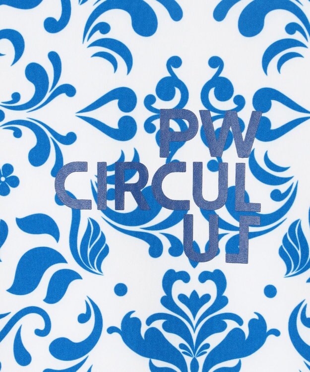 PW CIRCULUS 【吸水速乾 / UV遮蔽率99.5% UVカット / ストレッチ】【WOMEN】DELFT総柄 ロングスリーブモックT ゴルフウェア レディース スカイブルー系5