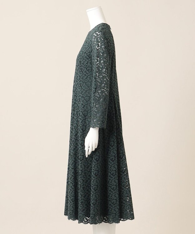 23区 【APPLAUDIR】ニュアンス フラワーレース ドレス グリーン系