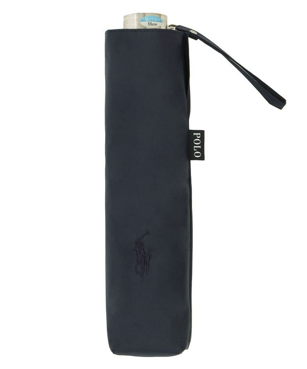 MOONBAT 【大きめ】POLO RALPH LAUREN 晴雨兼用日傘 折りたたみ傘 PP／遮光 遮熱 UV ディープブルー