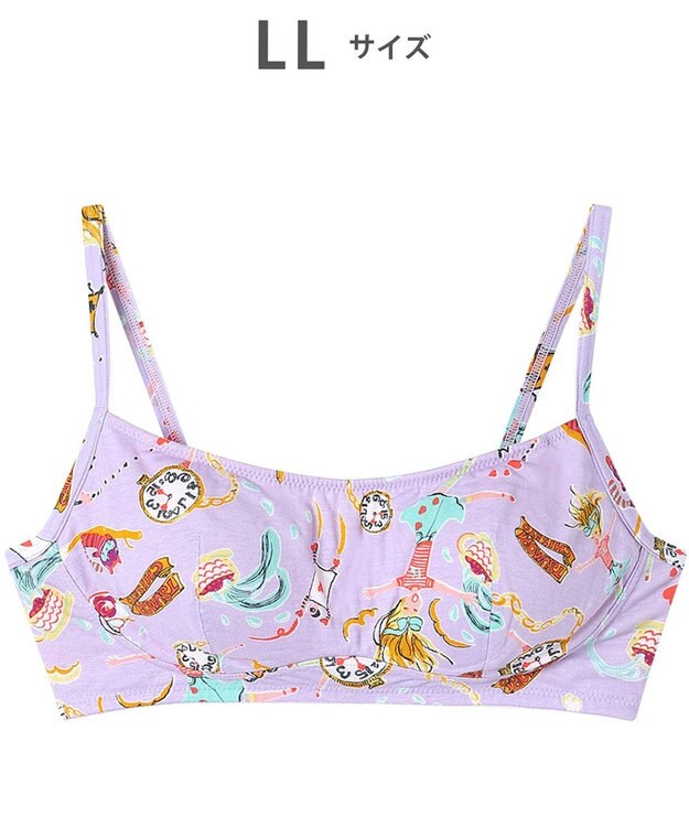 tsumori chisato SLEEP ツモリチサト ノンワイヤーブラ 綿混ベア天竺素材(身生地) フルカップブラ UBX565/ワコール パープル