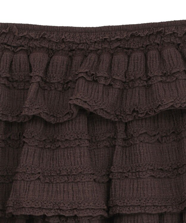 earth music&ecology 【2WAY】フリフリミニスカート Brown