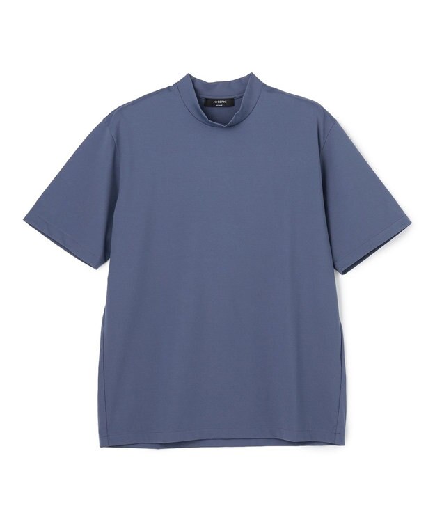 JOSEPH HOMME 新色追加【機能素材】ハイゲージベアスムース　モックネックＴシャツ ダルブルー系