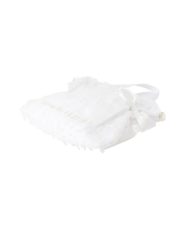 Maison de FLEUR レースダブルリボン２Ｗａｙトートバッグ Off White