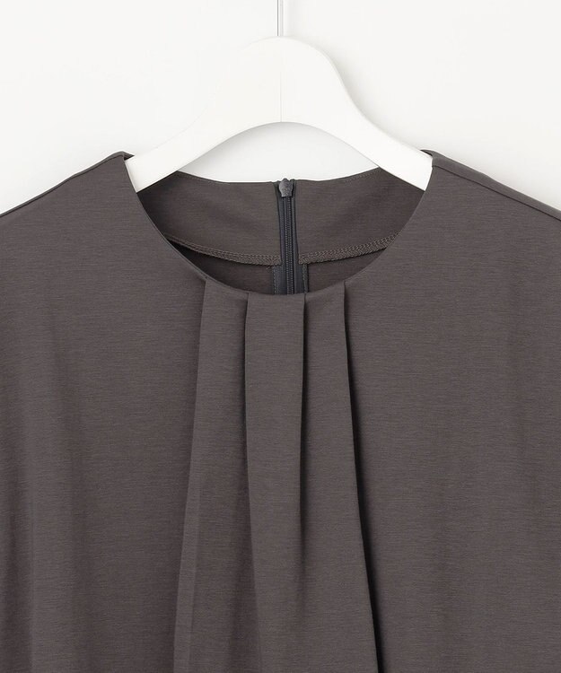 自由区 L 【洗える】ハイツイストポンチアシンメトリー カットソー スレート