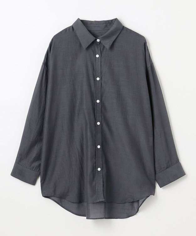 ANY シアーシャツブラウス チャコール