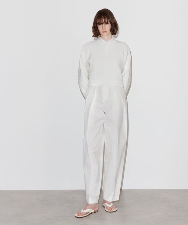 NAVE 【Nave】ライトキャンバス タックパンツ ホワイト系