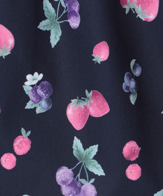 ANY KIDS 【洗濯機可能】総柄フルーツ キュロット ネイビー