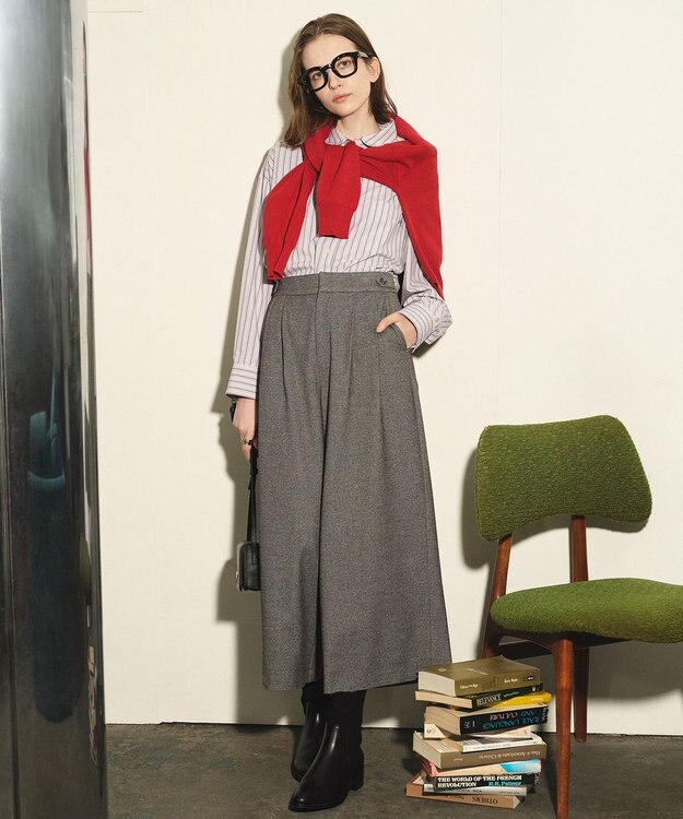 ANY 【5色展開】ハイネックデイリーニット レッド