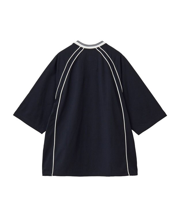 CRAFT STANDARD BOUTIQUE 接触冷感/UVカット/イージーケア/ストレッチ/ゲームシャツ-B Navy