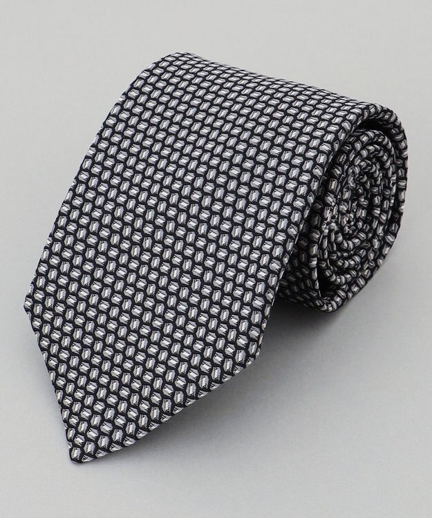 GOTAIRIKU 【日本製】西陣ネクタイ_ブラック×シルバー系 ブラック系8