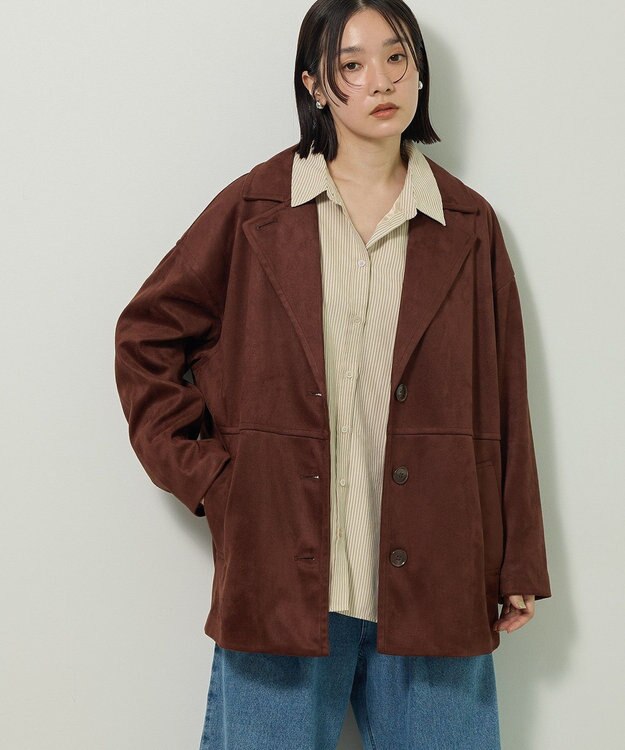 Green Parks フェイクレザージャケット Brown