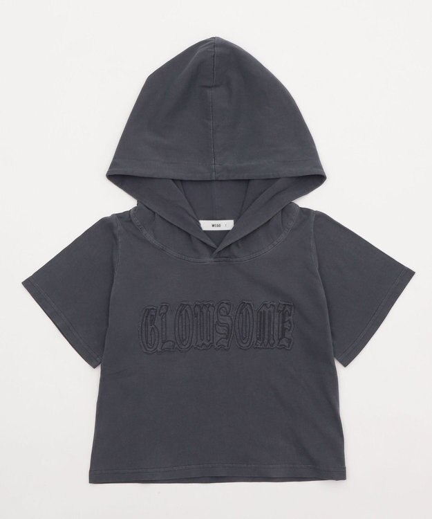 WEGO ピグメントフードちびT ネイビー