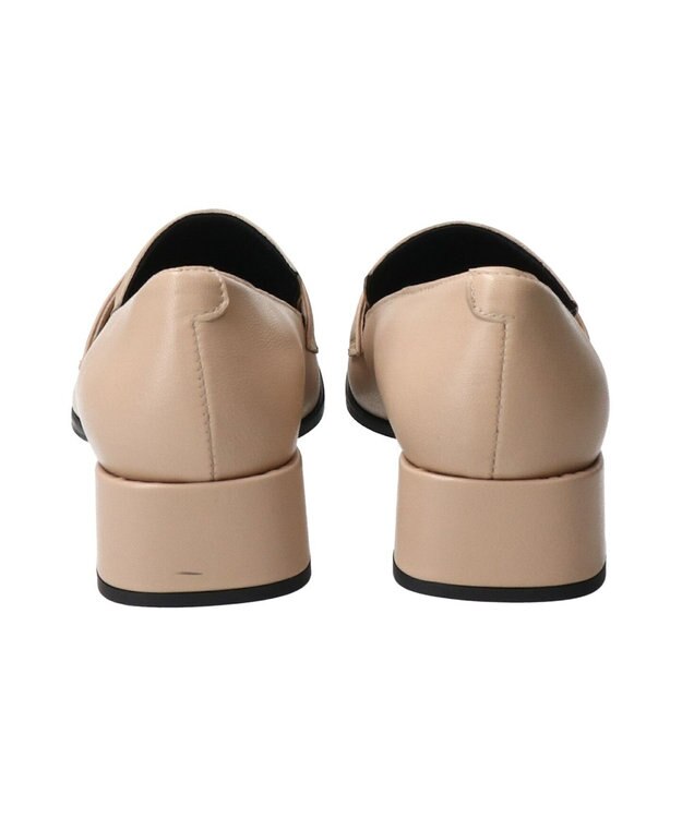 INTER-CHAUSSURES 【FABIO RUSCONI】スクエアトウレザーローファー ベージュ