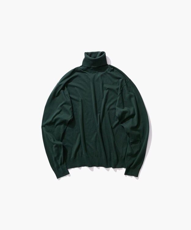 ATON SMOOTH SUVIN | タートルネックセーター - UNISEX GREEN