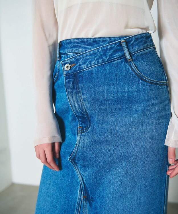 GRACE CONTINENTAL タイトデニムスカート インディゴ