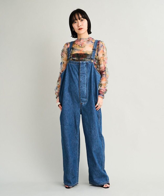 woadblue 【157】Deck-Overall デニムオーバーオール VINTAGE BLUE