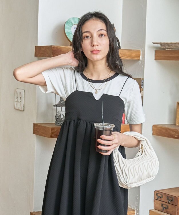 WEGO 【洗える/SML】コンパクトリブT ホワイトその他