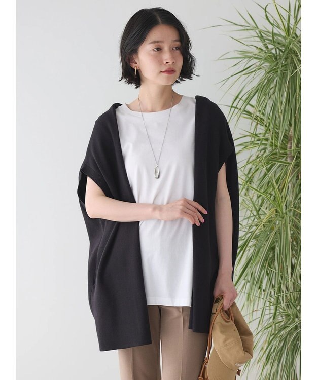 AMERICAN HOLIC ニュアンスニットジレ Black