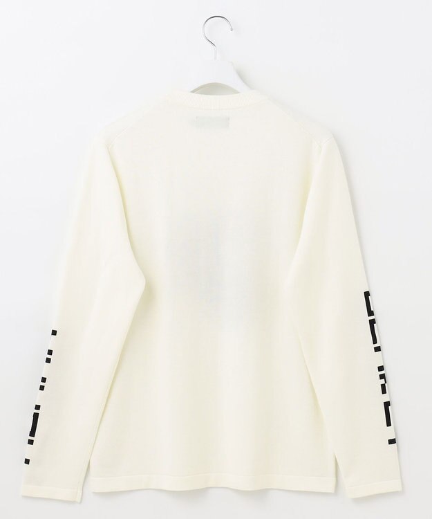 PW CIRCULUS 【MEN】【洗える】ベアフェイスモチーフ クルーネック ニット ホワイト系