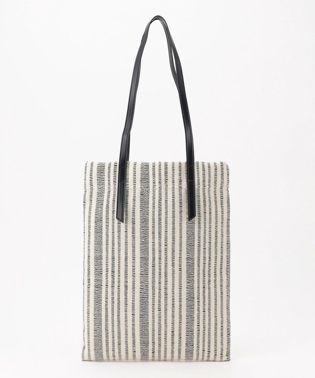 ICB スマートトートバッグ ベージュ系ストライプ