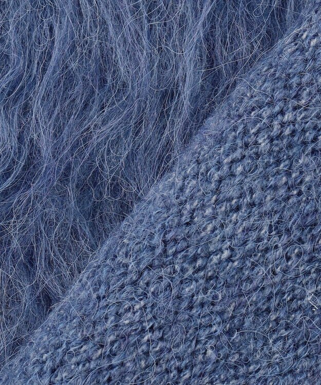 UNFILO MENS 【男女兼用】シャギーニット カーディガン ブルー