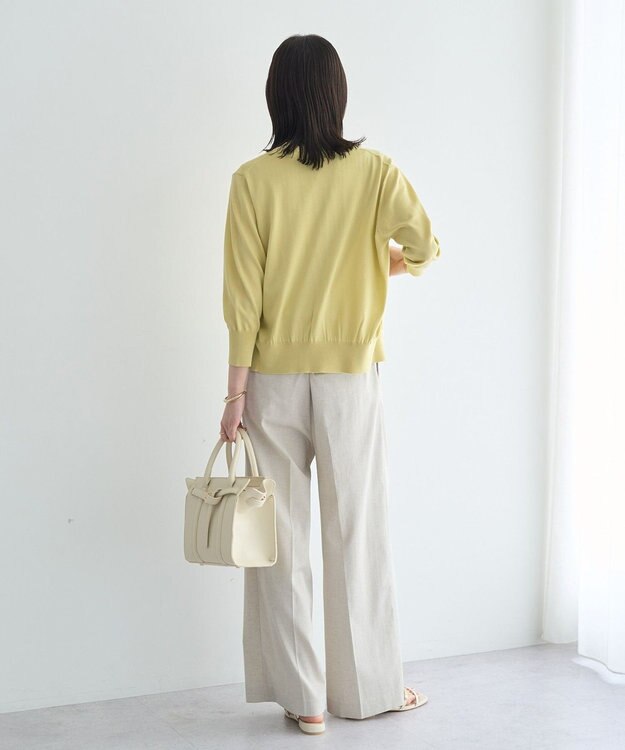 YECCA VECCA 【マシンウォッシャブル】カーディガン Yellow