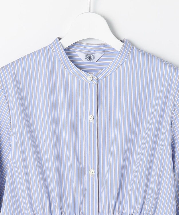 J.PRESS LADIES 【WEB限定】ストライプ シャーリング ブラウス 【WEB限定】サックスストライプ系