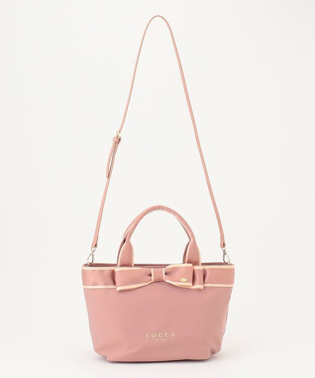 TOCCA 【撥水】BICOLOR RIBBON TOTE トートバッグ ピンク系