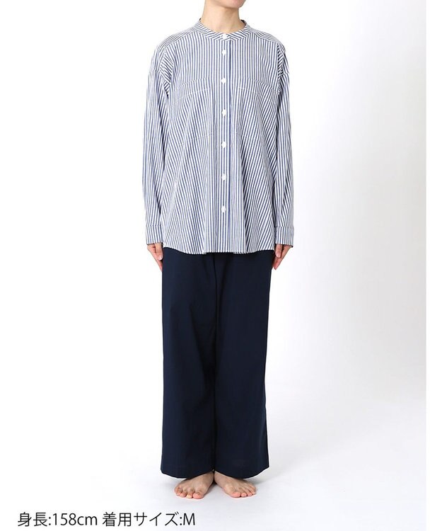 ワコール／睡眠科学 パジャマ 長袖 長ズボン 綿混(本体) ここちよく眠れる 寝返りしやすい レディース YDX509 睡眠科学／ワコール ブルー