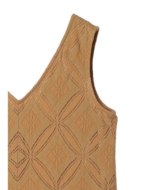 Green Parks クラシックレースロンパース Camel