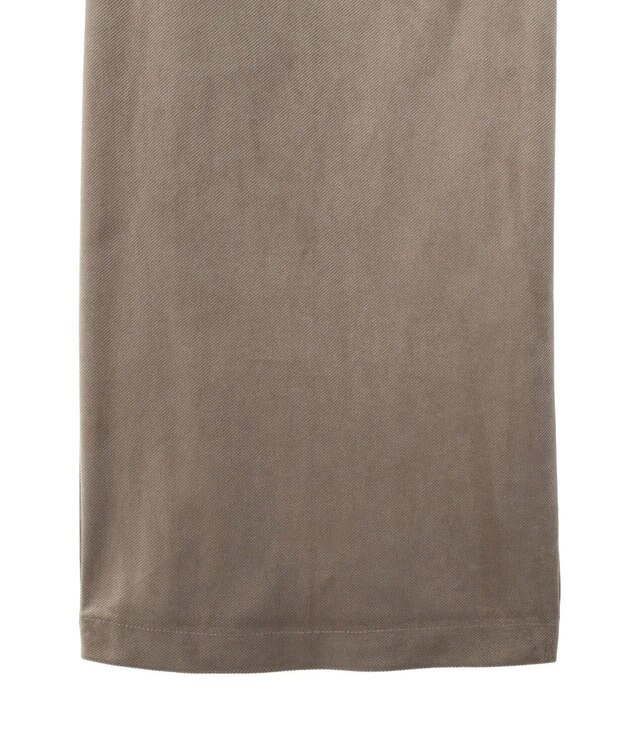 YECCA VECCA ベルテッドカルゼ起毛ワイドパンツ Gray Beige