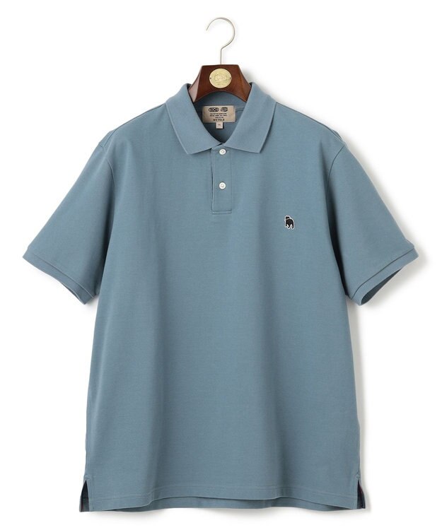 J.PRESS MEN 【KING SIZE】【大人気 】バックブルカノコレジメン ポロシャツ サックスブルー系