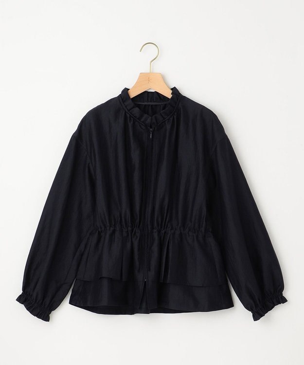 組曲 S 【洗える・シワになりにくい】シアーブルゾン ネイビー系