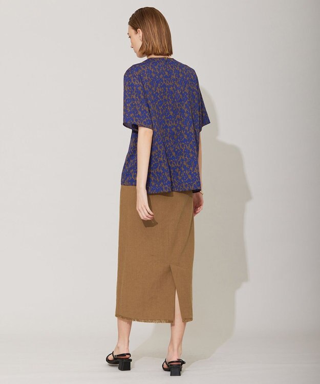 ICB コットンリネンキャンバス スカート キャメル系