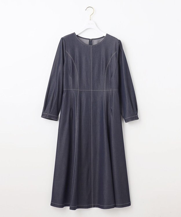 ANY SIS 【洗える】デニムライクシャンブレー ワンピース シャンブレー