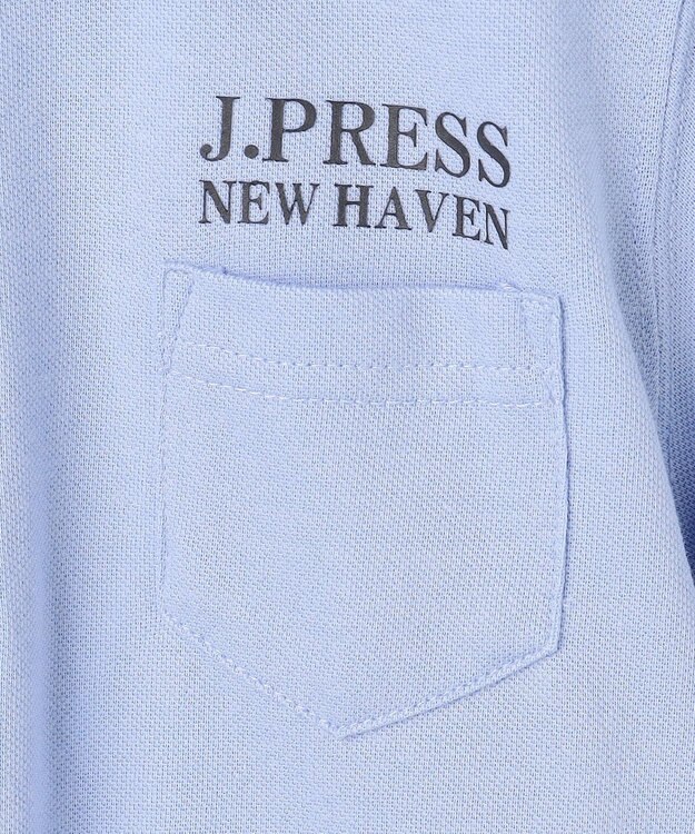 J.PRESS KIDS 【100-130cm】ダブルライン カラー 半袖ポロシャツ ライトブルー